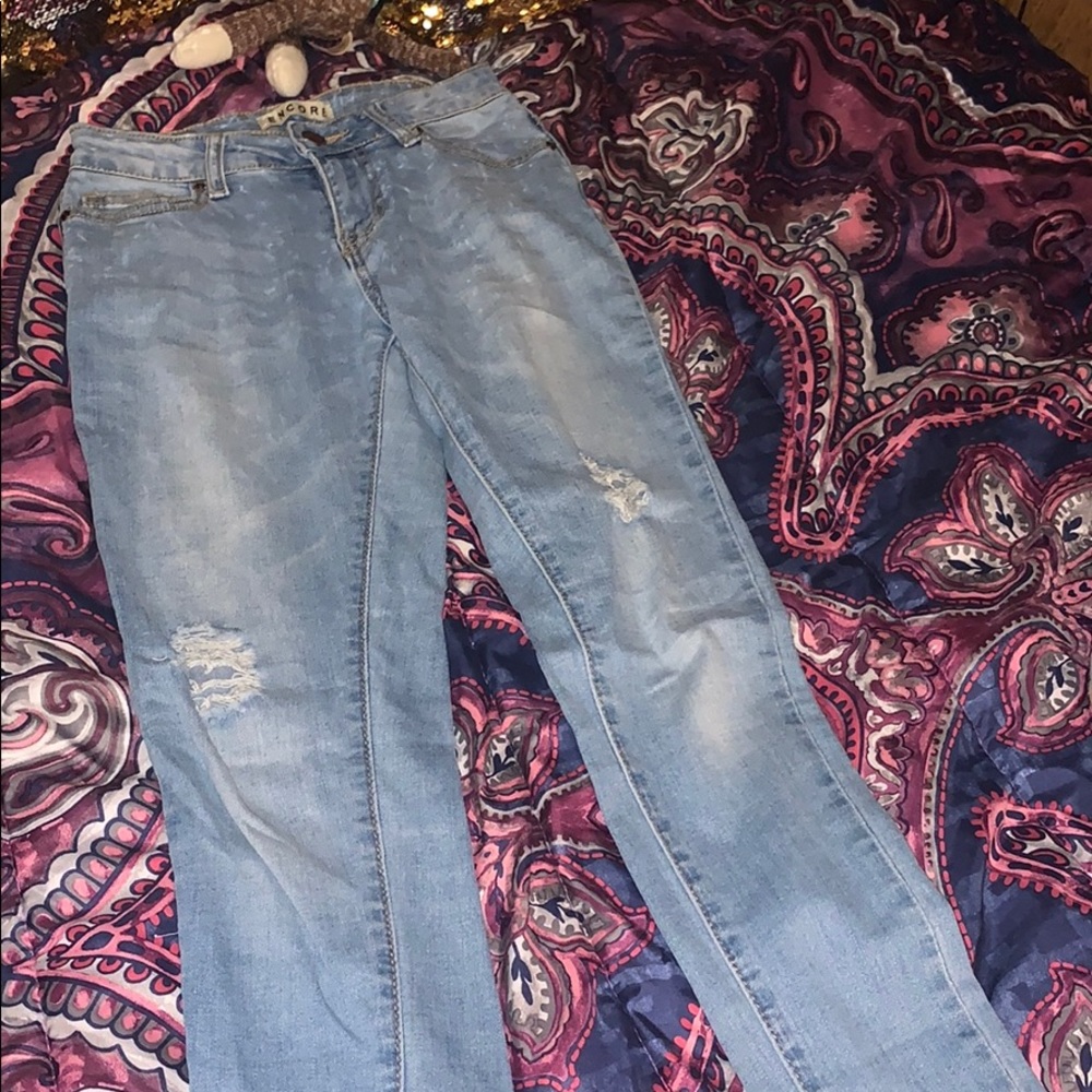Encore light blue ripped jeans